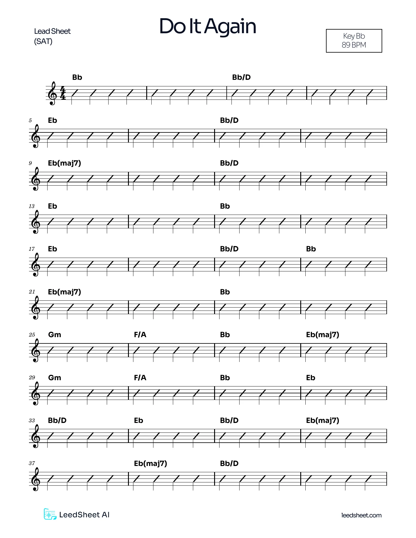 Complete Do It Again chart
